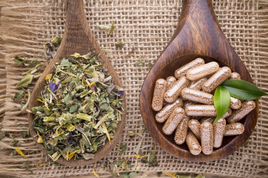 Dried herbs and herbal capsules